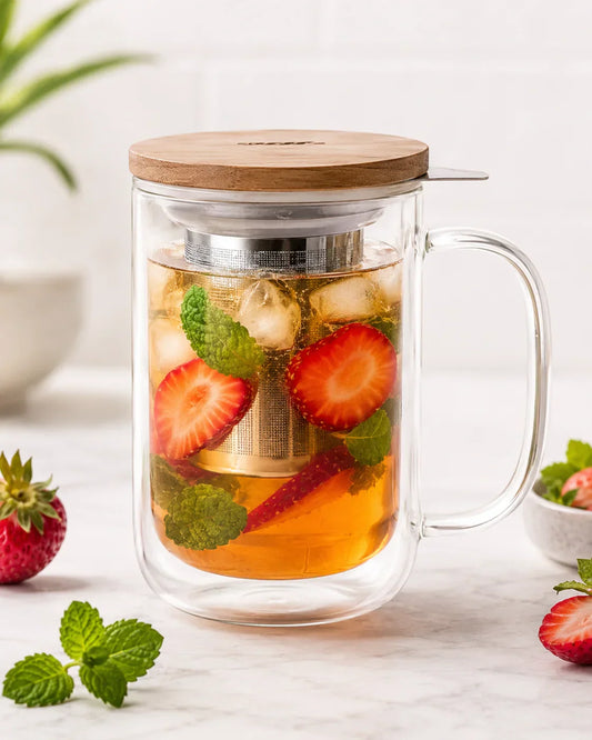 Thé glacé fraise & menthe
