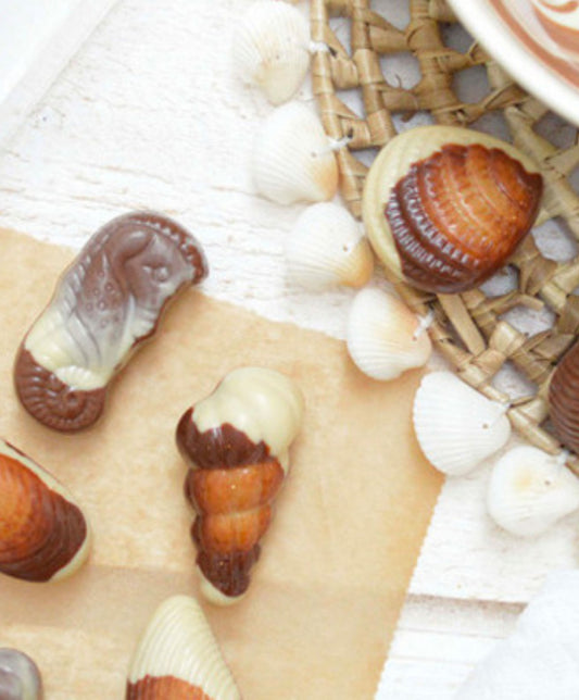 Fritures marbrées au deux chocolats
