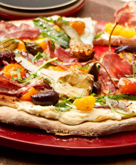 Pizza aux légumes d’été et coppa