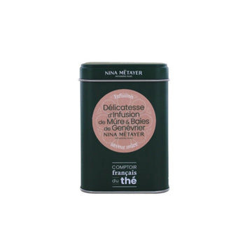 Boîte d’infusion Mûres et baies de Genévrier en vrac de 80g Comptoir Français du Thé