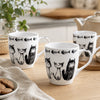 Coffret de 4 tasses en porcelaine de 23 cl Felix Table Passion