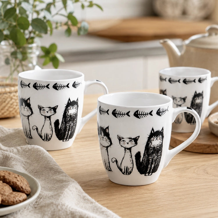 Coffret de 4 tasses en porcelaine de 23 cl Felix Table Passion