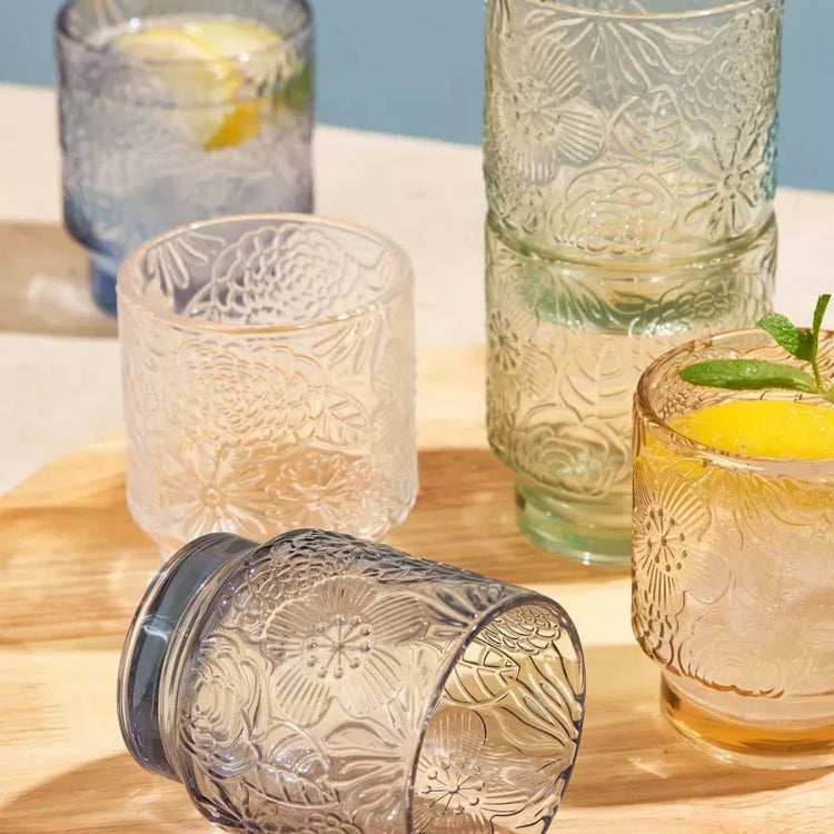Lot 4 verres à eau 30 cl Transparent Flora Salt & Pepper