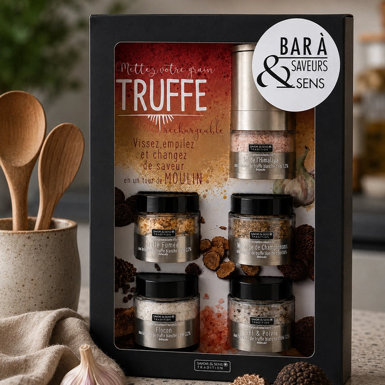Bar à truffe coffret 5 préparations à la truffe blanche d’été Savor & Sens