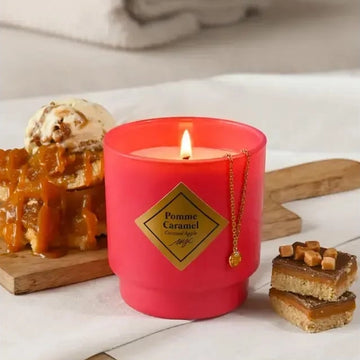 Bougie bijou cire végétale 180 g Rouge Pomme caramel My Jolie Candle