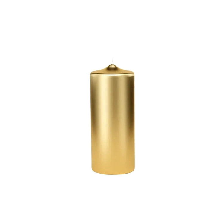 Bougie pilier grand modèle paraffine mèche coton 15 cm Or My Jolie Candle