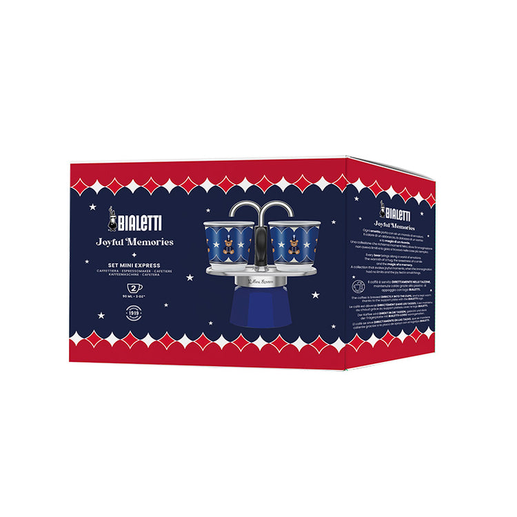 Mini cafetiere express 2 tasses 0,7 kg bleu Bialetti