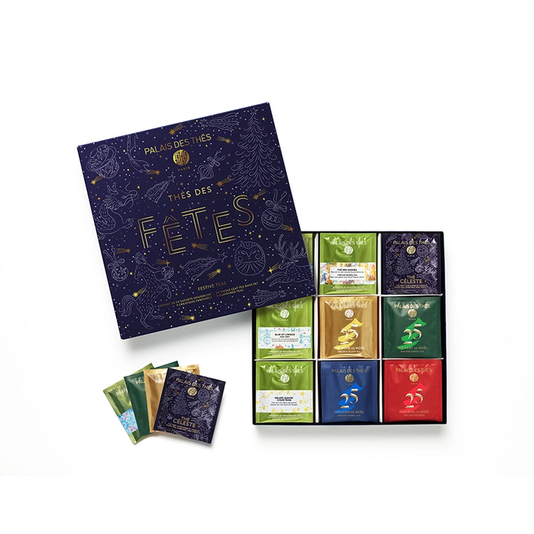 Coffret mousselines thés des fêtes 9 thés 54 sachets Palais des Thés