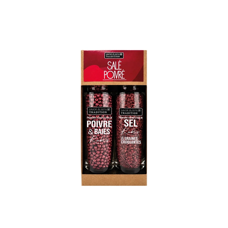 Coffret duo rubis sels et poivres aromatisés Savor Creation