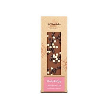 Tablette de chocolat au lait avec des perles crispy Le Chocolatier