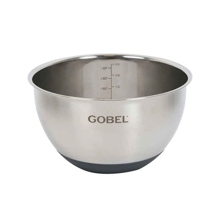 Cul de poule inox fond silicone antidérapant gradué 20 cm inox Noir Tellier Gobel & Cie