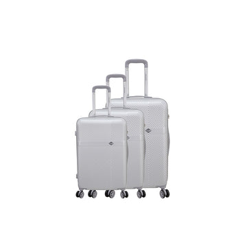 Set de 3 Valises 8 roues ABS Argent Challenger