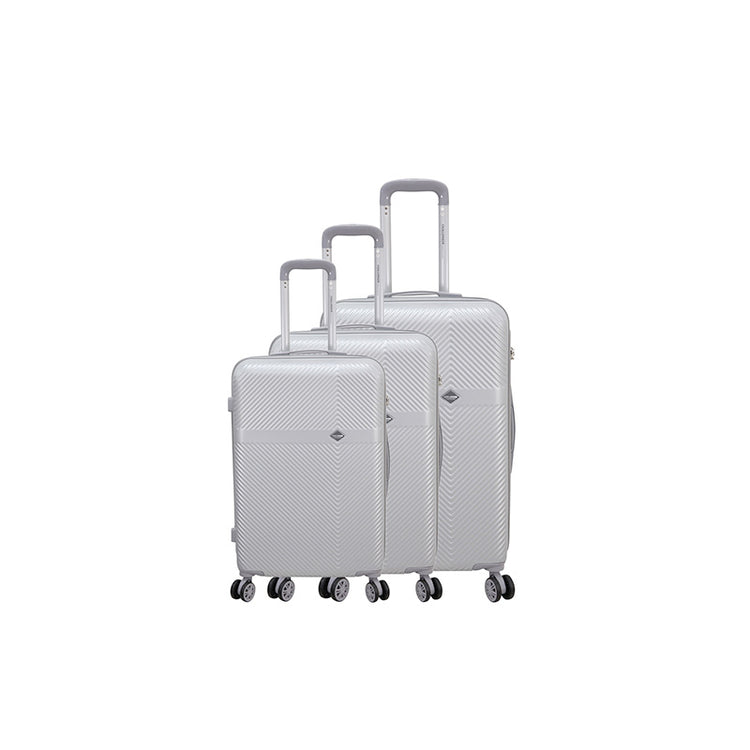 Set de 3 Valises 8 roues ABS Argent Challenger