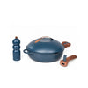 Coffret Poêle La Fabuleuse 24cm antiadhésive céramique poignée amovible myrtille Cookut