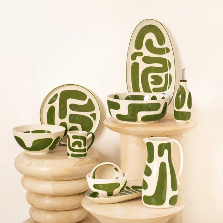 Pichet en grès de 1,8L vert Lulli Table Passion