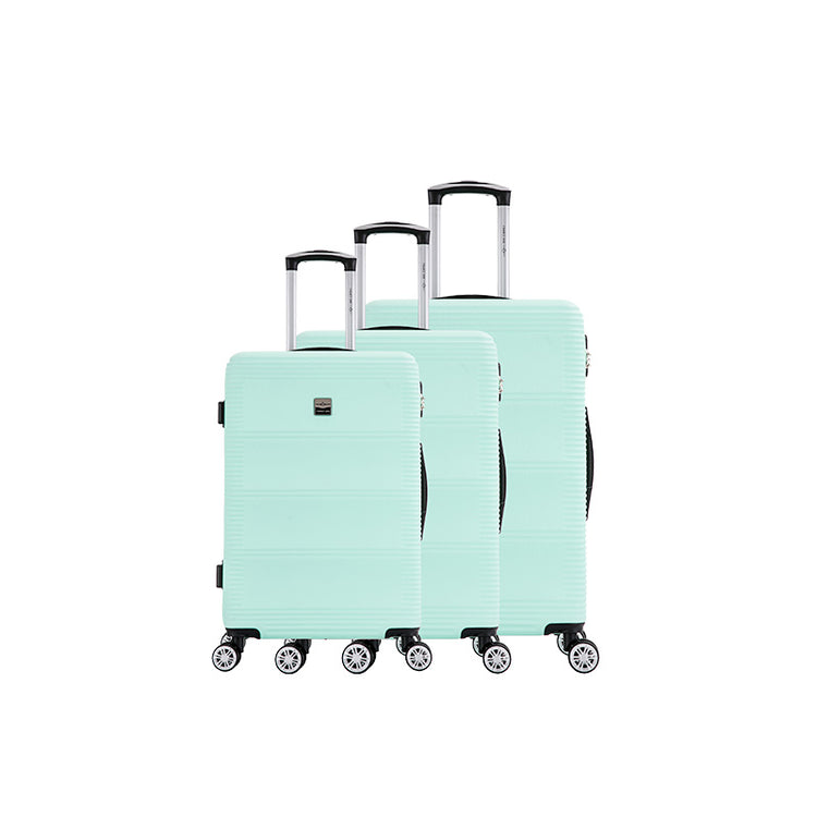Set de 3 valises 8 roues ABS Vert d'eau France bag
