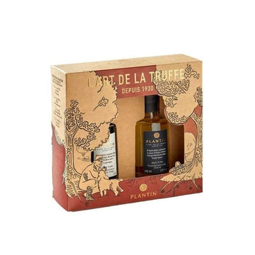 Coffret accords huile d’olive vierge extra et vinaigre balsamique truffe noire 2x100 ml Plantin