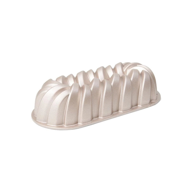 Moule à cake torsadé aluminium antiadhésif 31 cm Rose cuivré Patisse