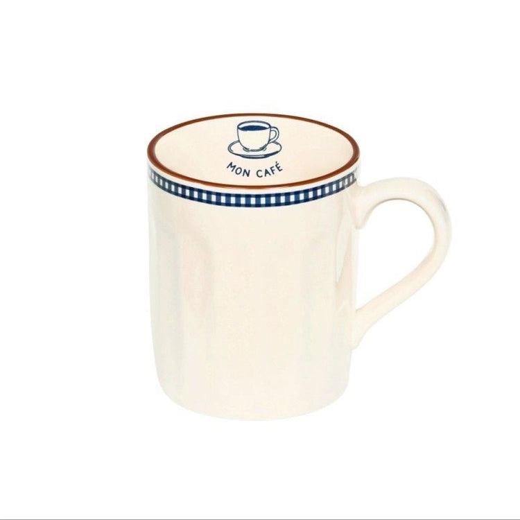 Mug grès motif vichy 32 cl Brunch Table Passion