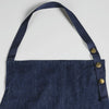 Tablier en coton pour homme Denim Dipsyrex Navy avec boutons pression Les Tabliers de Julie Andrieu
