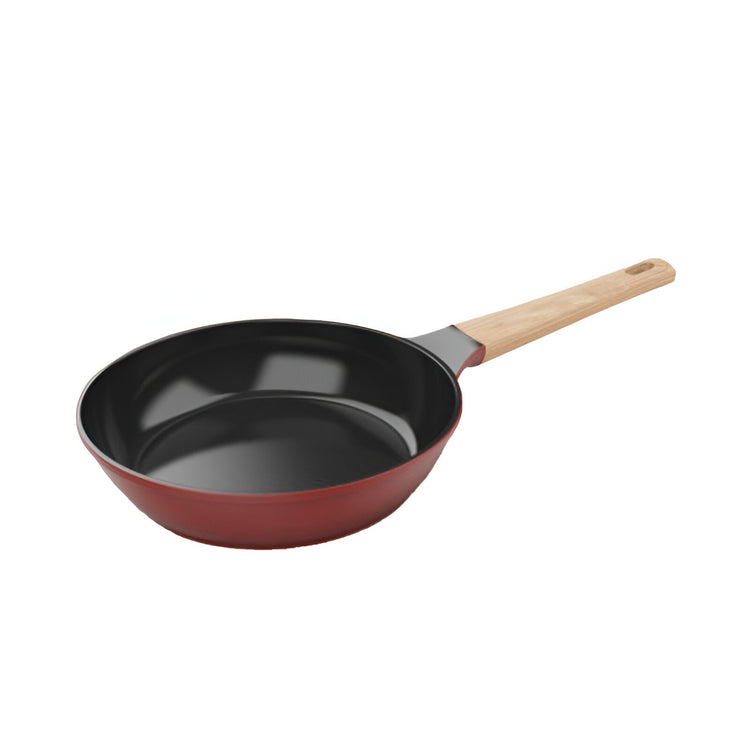 Poêle anti-adhésive en métal 24 cm rouge L'Incroyable Cookut