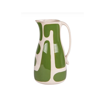 Pichet en grès de 1,8L vert Lulli Table Passion