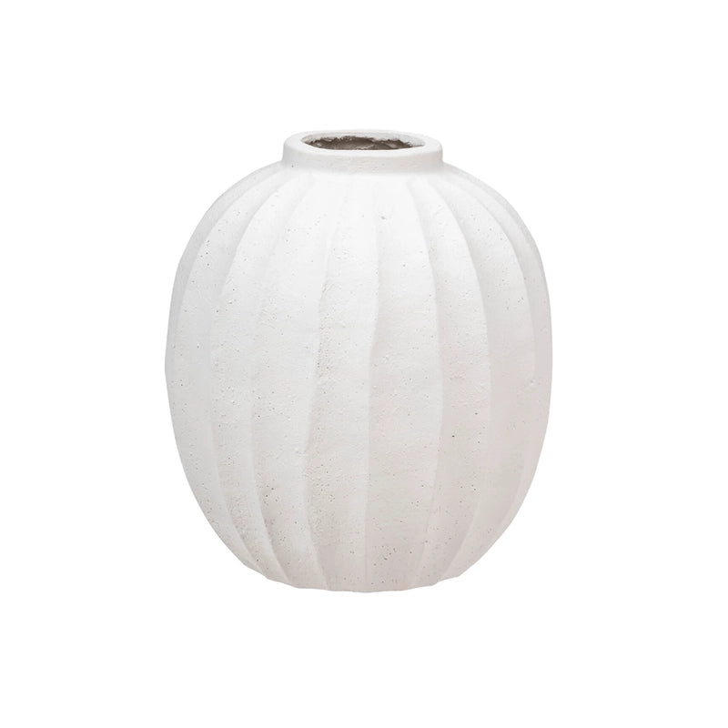 Vase boule en céramique blanc de 44,5 cm Amia Atmosphera