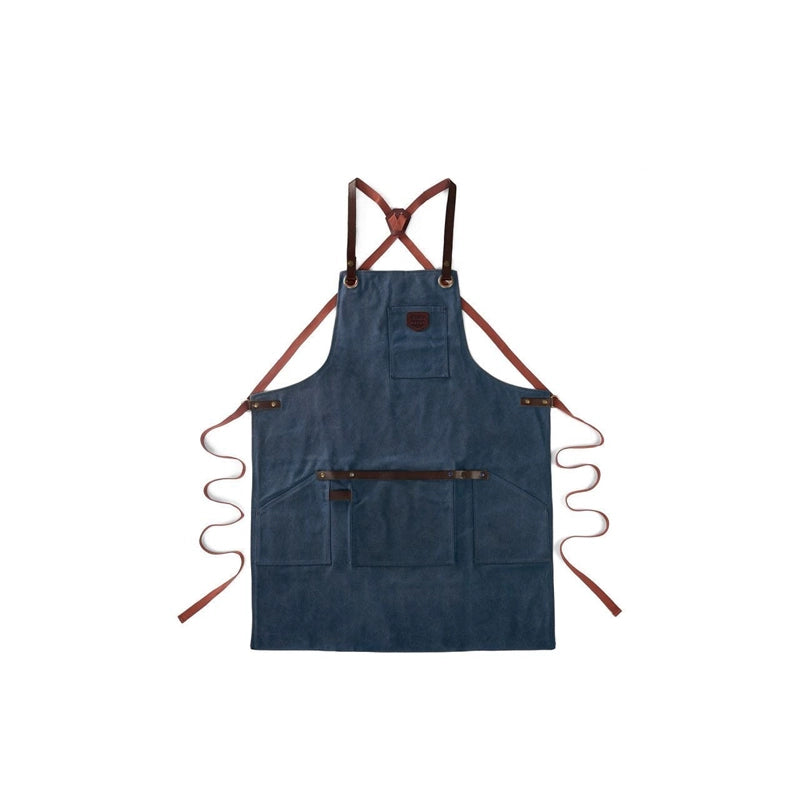 Tablier N°547 cuir toile waxée marine Alaskan Maker