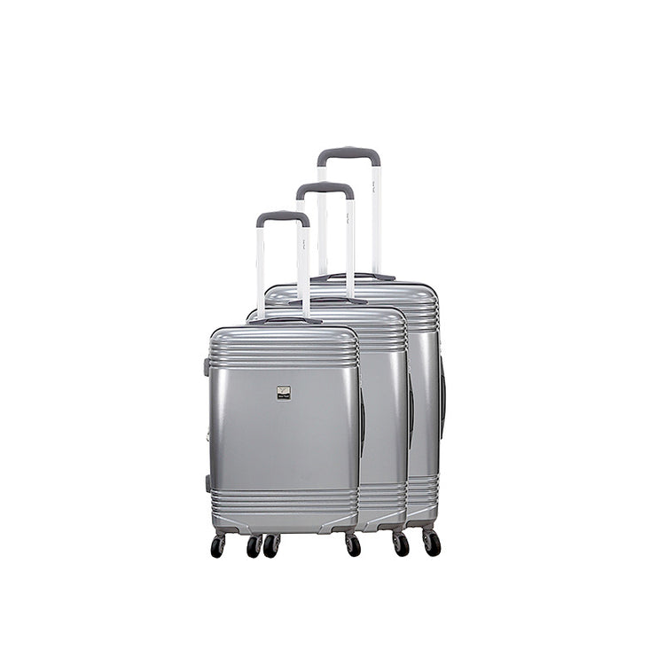 Set de 3 valises en polycarbonate recyclé anthracite Green Travel