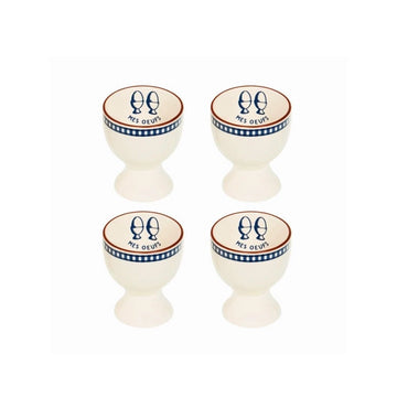 Set 4 coquetiers grès 5 cm Coloris variés Brunch Table Passion