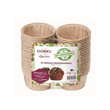 Set de 50 moules muffin papier bio 7,2x4 cm Beige Tellier Gobel & Cie