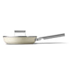 Poêle anti-adhésive 28 cm Crème Mat Années 50 Smeg