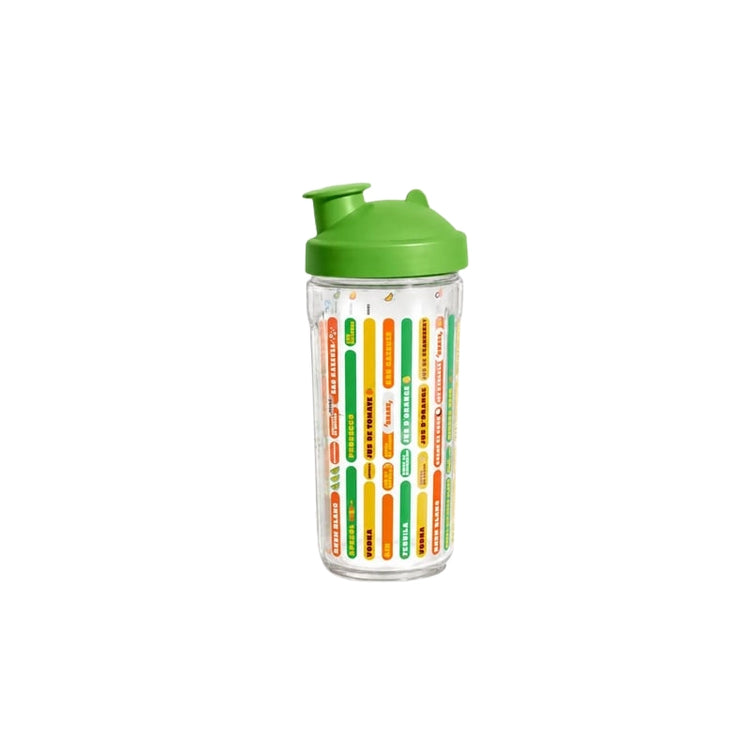 Shaker cocktails et mocktails verre gradué 22 recettes 700 ml Vert Cookut