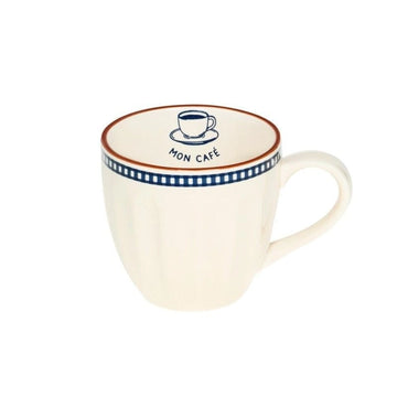 Tasse grès motif vichy 20 cl Brunch Table Passion