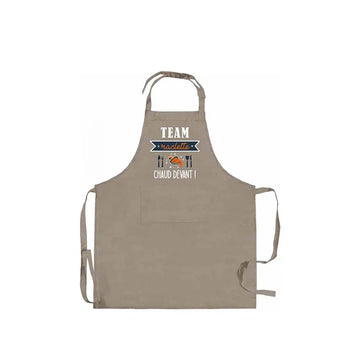 Tablier de cuisine Team Raclette 100% coton 72 x 90 cm Ficelle Winkler