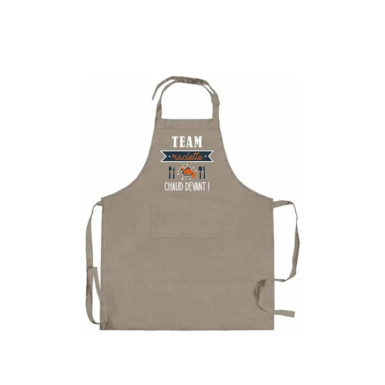 Tablier de cuisine Team Raclette 100% coton 72 x 90 cm Ficelle Winkler