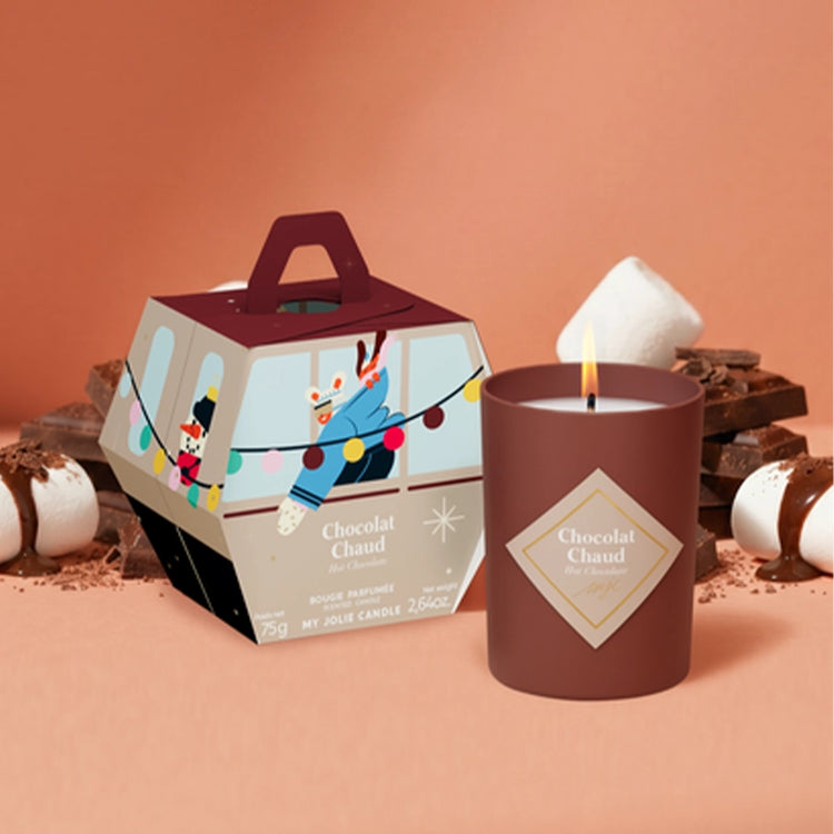 Télécabine chocolat chaud bougie parfumée cire végétale 75 g My Jolie Candle