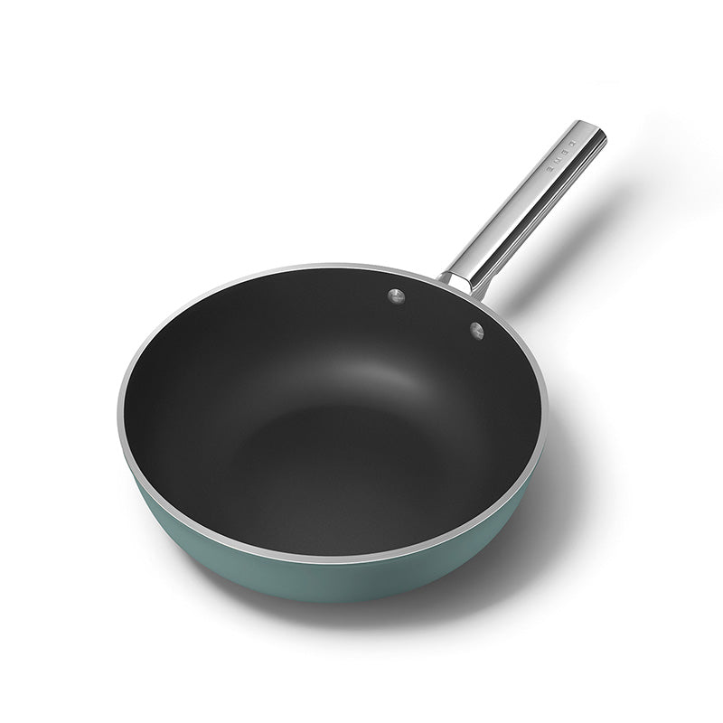 Wok 30 cm Vert Émeraude Mat Années 50 Smeg
