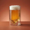Verre double paroi borosilicate soufflé à la main 330 ml Blanc Topo Mont Blanc Alaskan Maker