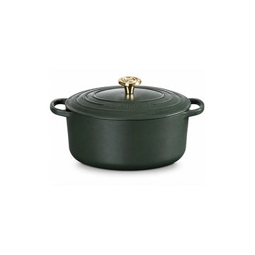 Cocotte ovale en fonte émaillée de 29 cm forêt Signature Le Creuset