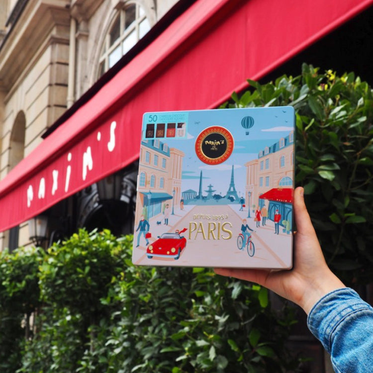 Coffret en métal de 50 chocolats Paris Maxim's