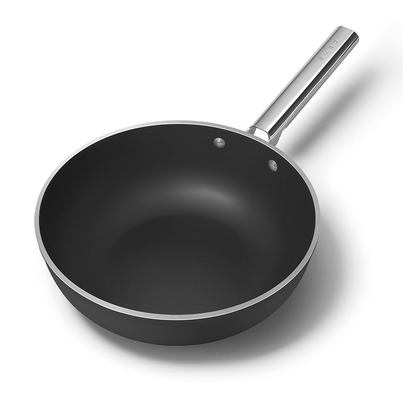 Wok 30 cm Noir Mat Années 50 Smeg