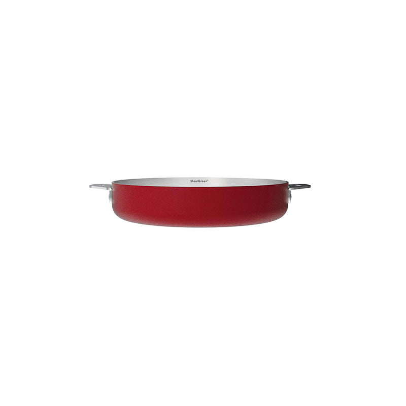 Poêle en inox 24 cm rouge La Merveilleuse Cookut