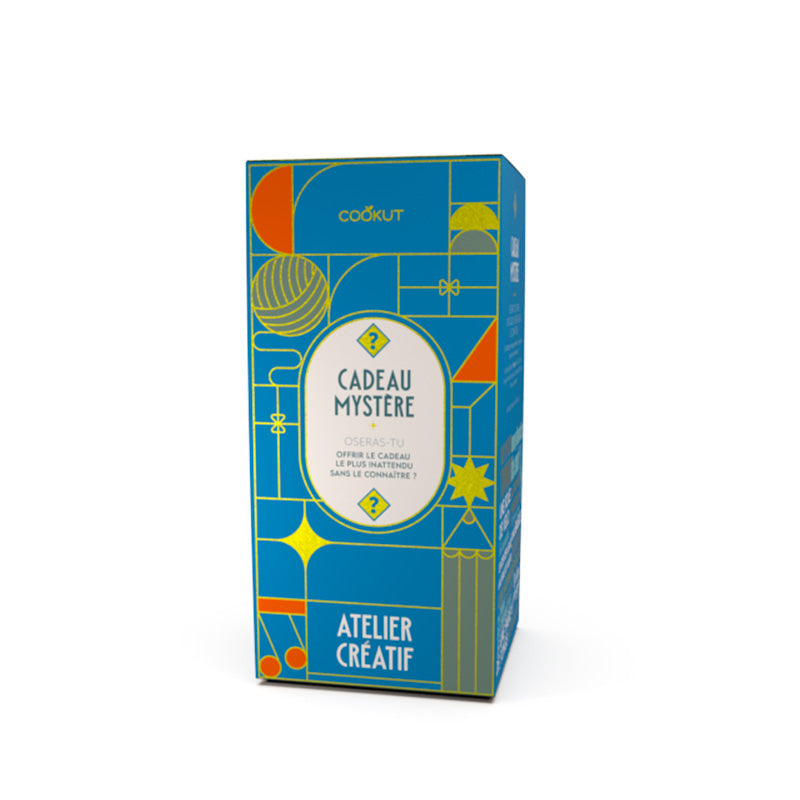 Cadeau mystère bleu clair Atelier créatif Cookut