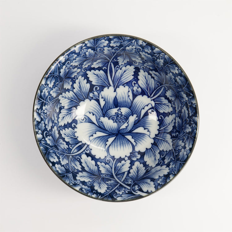 Bol à riz porcelaine bleu 550ml Hana Tokyo Design
