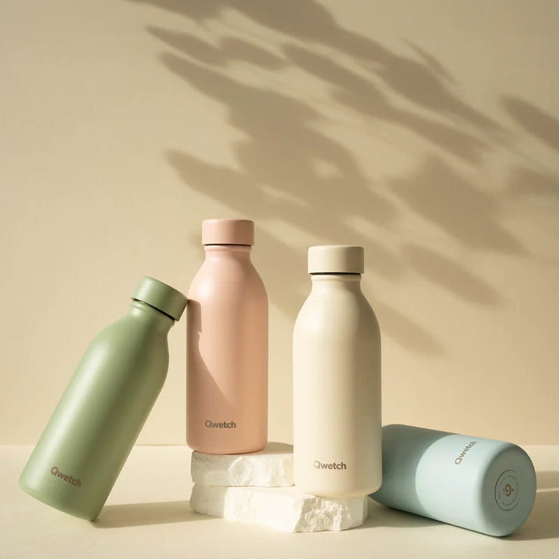 Bouteille isotherme en inox 500ml rose Icon Qwetch