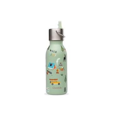 Bouteille isotherme Inox acier recyclé bouchon pipette 350 ml Kid Yosemite Qwetch