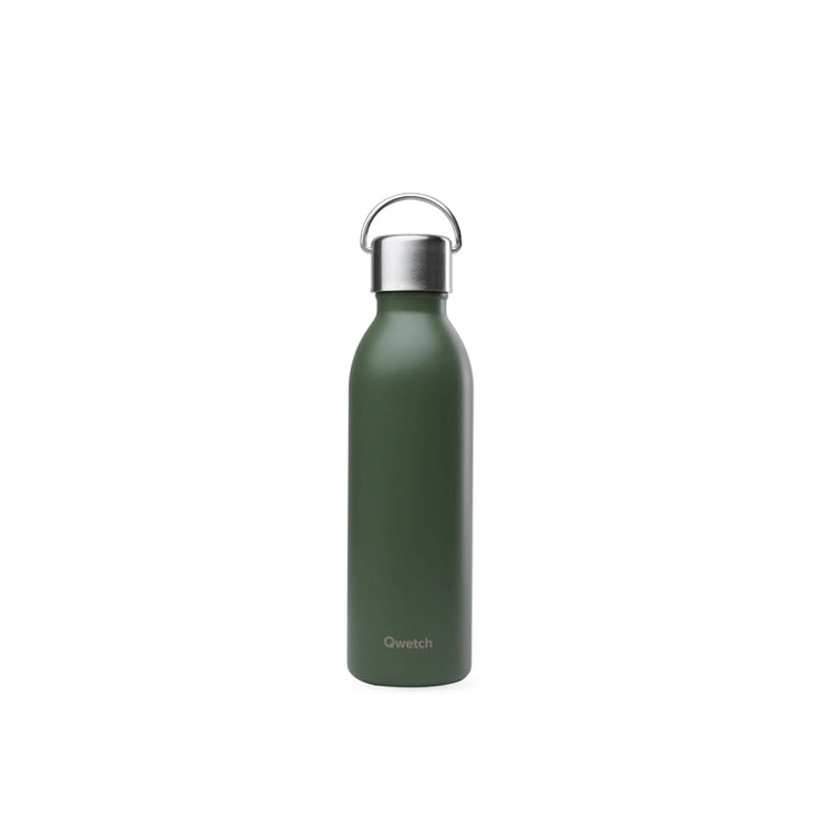 Bouteille isotherme Inox recyclé 350 ml Kaki mat Active Qwetch