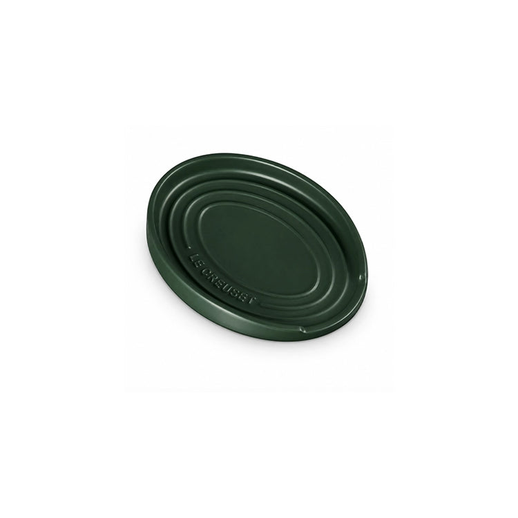 Repose cuillère ovale en grès de 16 cm forêt Le Creuset