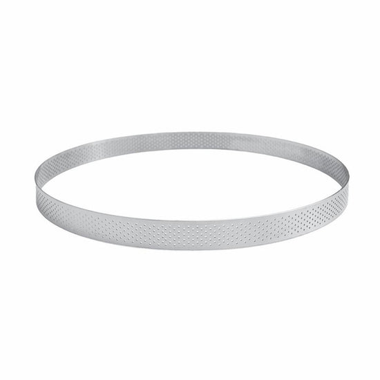 Cercle à tarte perforé inox 24x3,5cm Gobel